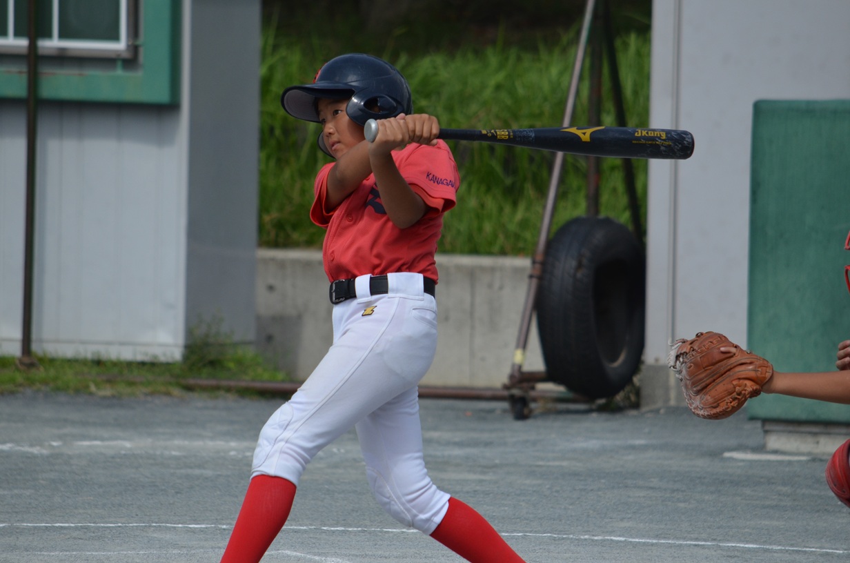 
先制の2点タイムリーツーベース炸裂ーーーー！　お母さんにも見せたかったー！　ナイスバッティングでした！
